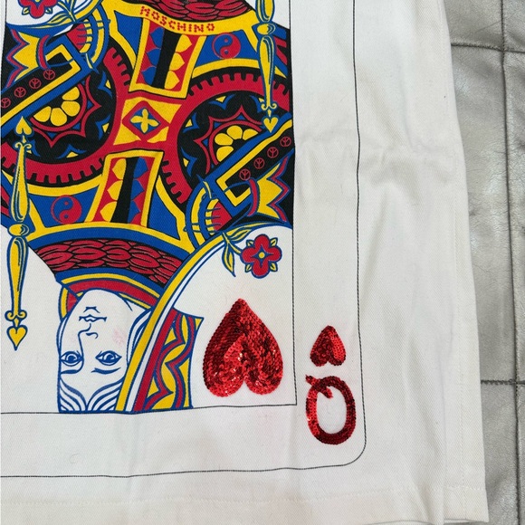 SUPER RARE MOSCHINO PLAYING CARDS QUEEN PENCIL SKIRT USA 8 FRAN VEGAS - Picture 3 of 8